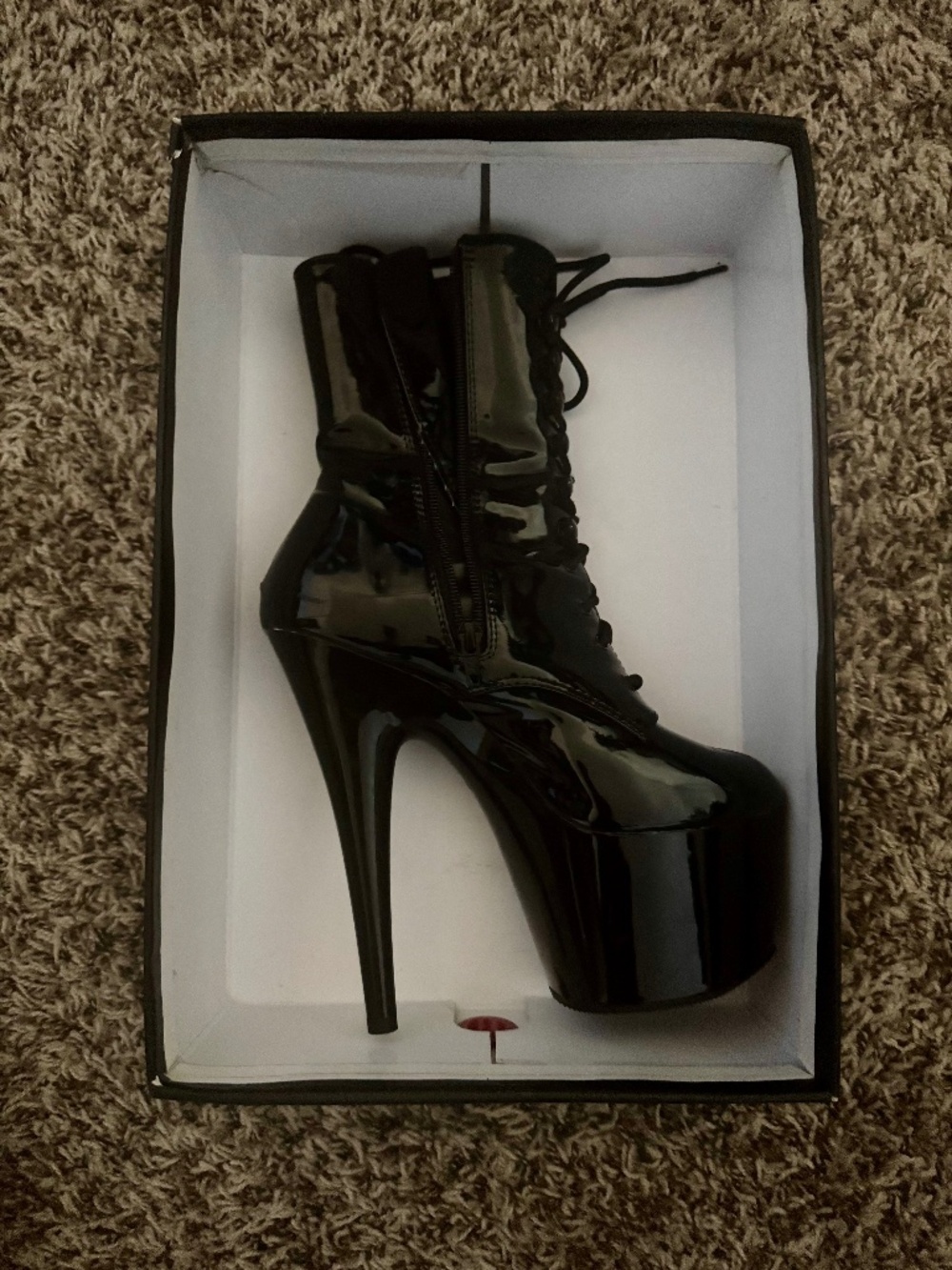 Pleaser Shoes - Black Lace-up Boot